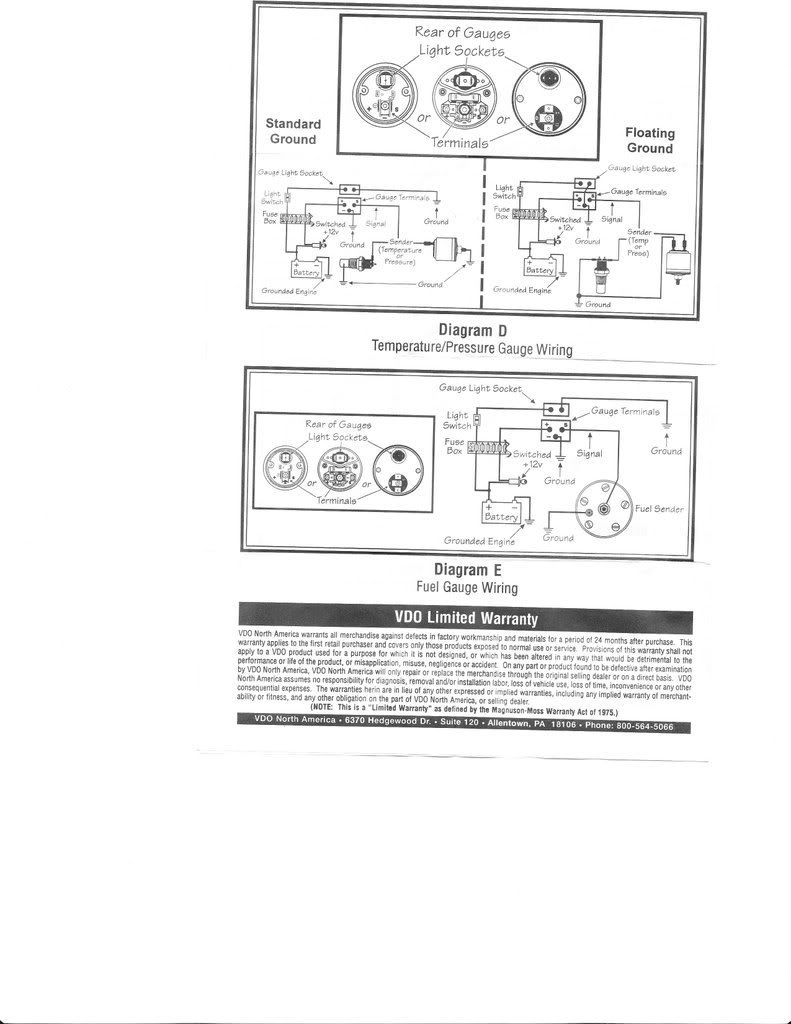 VDO Gauge Installation: Wiring at what goes where? - MyE28.com
